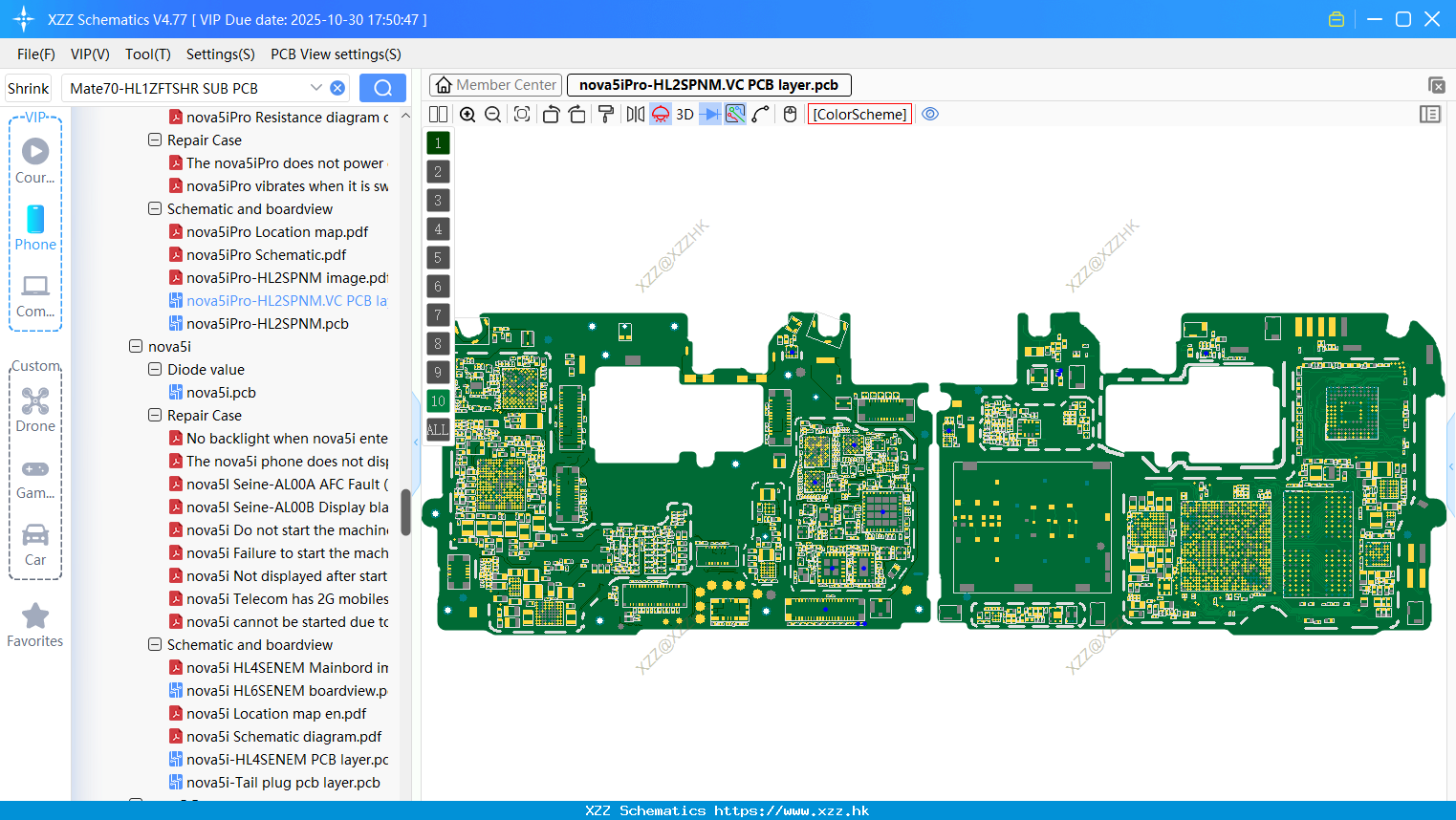 Huawei Nova5iPro-HL2SPNM.VC PCB Layer